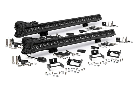 Rough Country 70771 LED Light Kit | Grill Mount | 30" Black Single Row Pair | Ford F-250/F-350 Super Duty (11-16)