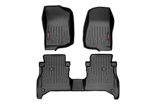 Rough Country M-61505 Floor Mats | FR & RR | RR Non-Lock | Jeep Gladiator JT 4WD (2020-2025)