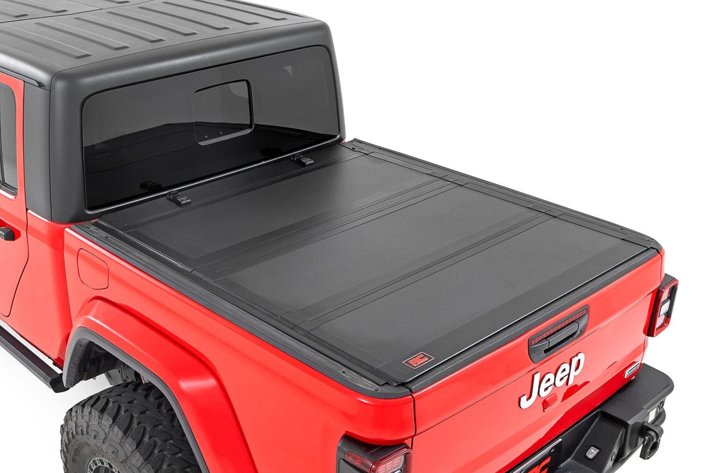 Rough Country 49620500 Hard Tri-Fold Flip Up Bed Cover | 5' Bed | Jeep Gladiator JT 4WD (2020-2025)