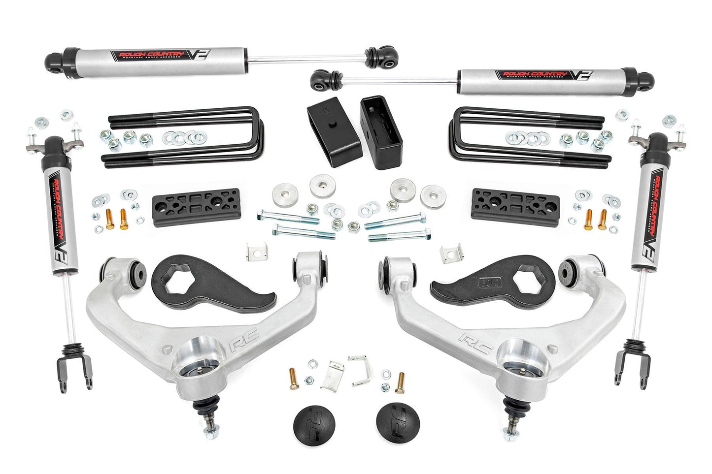 Rough Country 95670 3 Inch Lift Kit | UCAs | V2 | Chevy/GMC Sierra 3500 HD/Silverado 3500 HD (20-25)