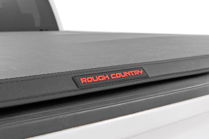 Rough Country 41214650A Soft Tri-Fold Bed Cover | 6'7" Bed | Chevy/GMC 1500/2500HD/3500HD (14-19 & Classic)