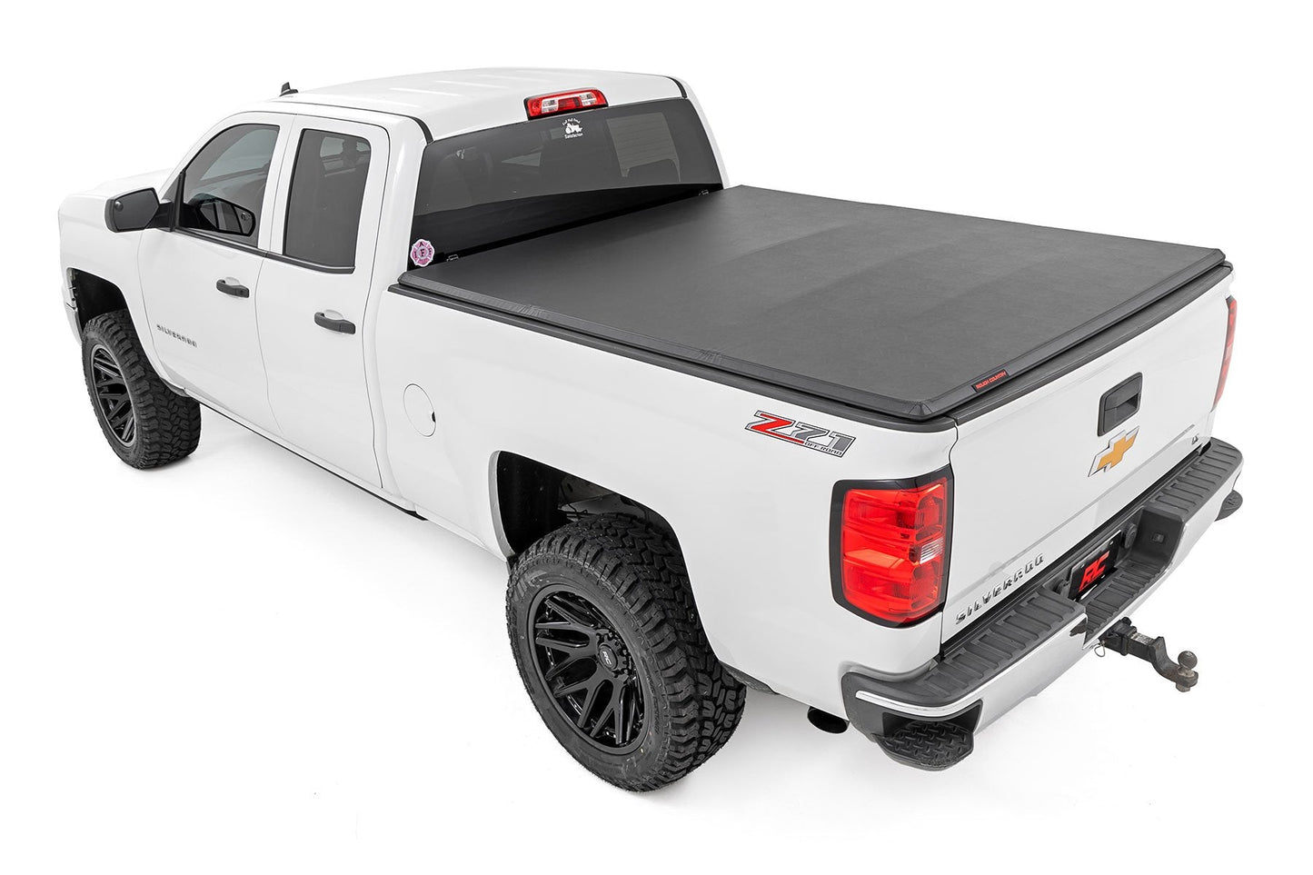 Rough Country 41214650A Soft Tri-Fold Bed Cover | 6'7" Bed | Chevy/GMC 1500/2500HD/3500HD (14-19 & Classic)