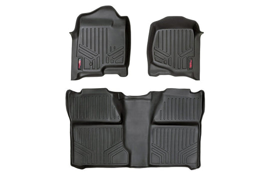 Rough Country M-20713 Floor Mats | FR & RR | Crew Cab | Chevy/GMC 1500/2500HD (07-14)