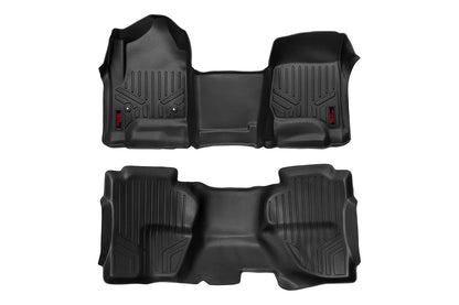Rough Country M-21142 Floor Mats | FR & RR | OV Hump | Ext Cb | Chevy/GMC 1500/2500HD/3500HD 2WD/4WD