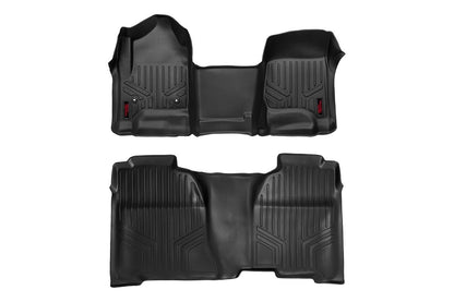 Rough Country M-21143 Floor Mats | FR & RR | OV Hump | Crew | Chevy/GMC 1500/2500HD/3500HD 2WD/4WD