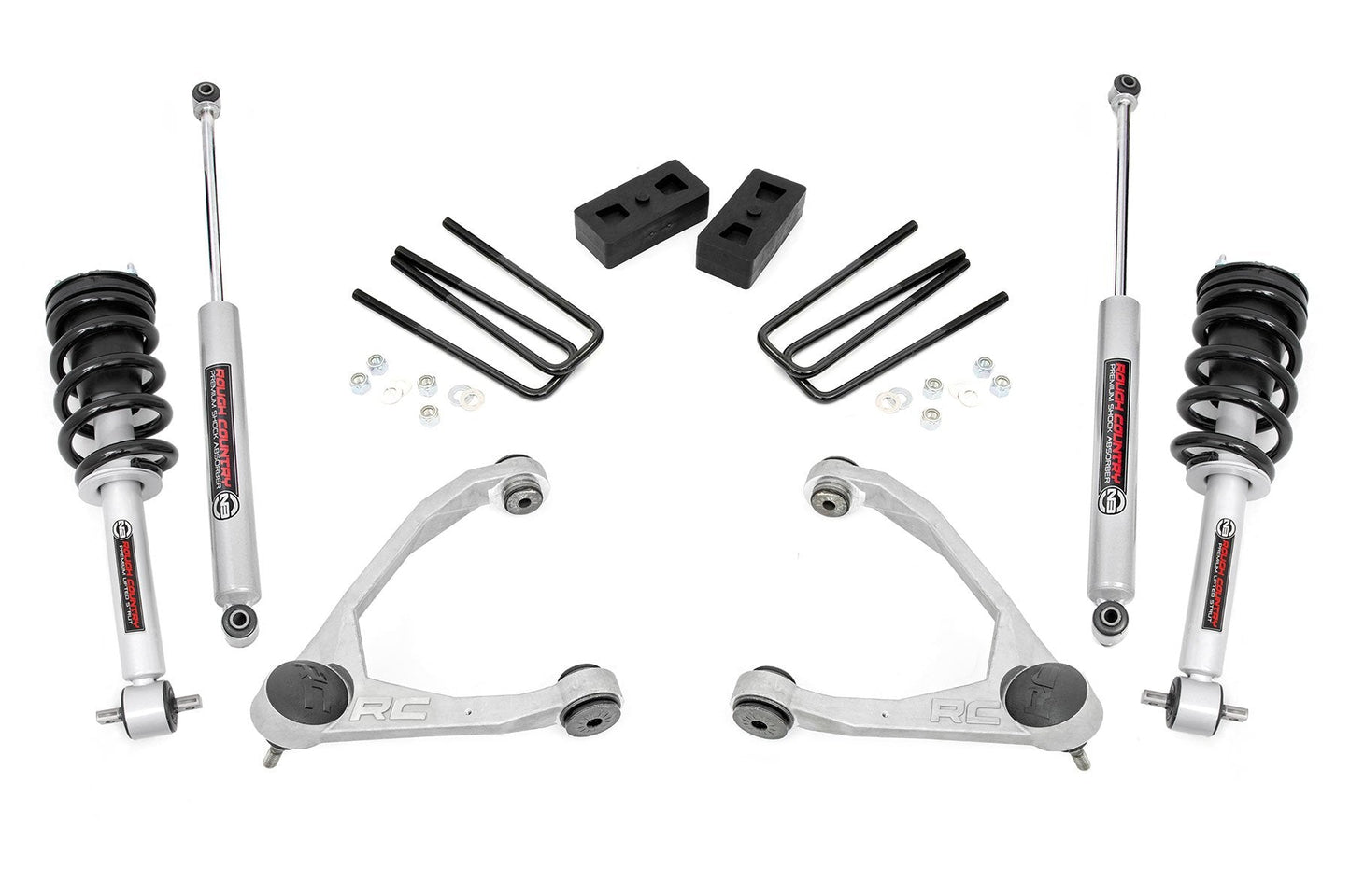 Rough Country 246.23 3.5 Inch Lift Kit | Cast Steel | N3 Strut | Chevy/GMC 1500 (07-13)