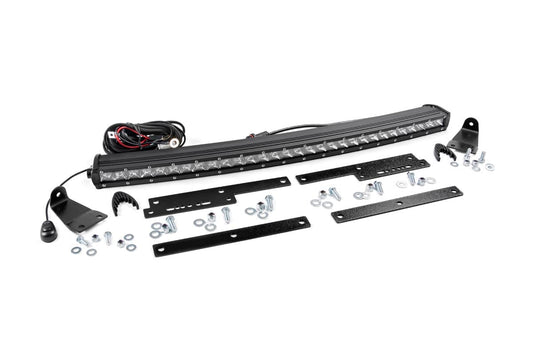 Rough Country 70625 LED Light Kit | Behind Grille Mount | 30" Chrome Single Row | Chevy/GMC 1500 (14-18 & Classic)