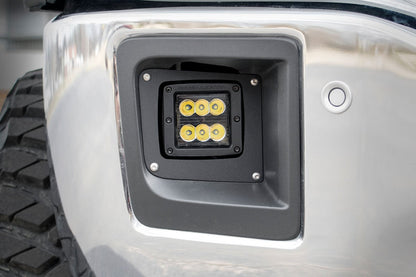 Rough Country 70689 LED Light Kit | Fog Mount | 2" Black Pair | GMC Sierra 1500 2WD/4WD (14-15)