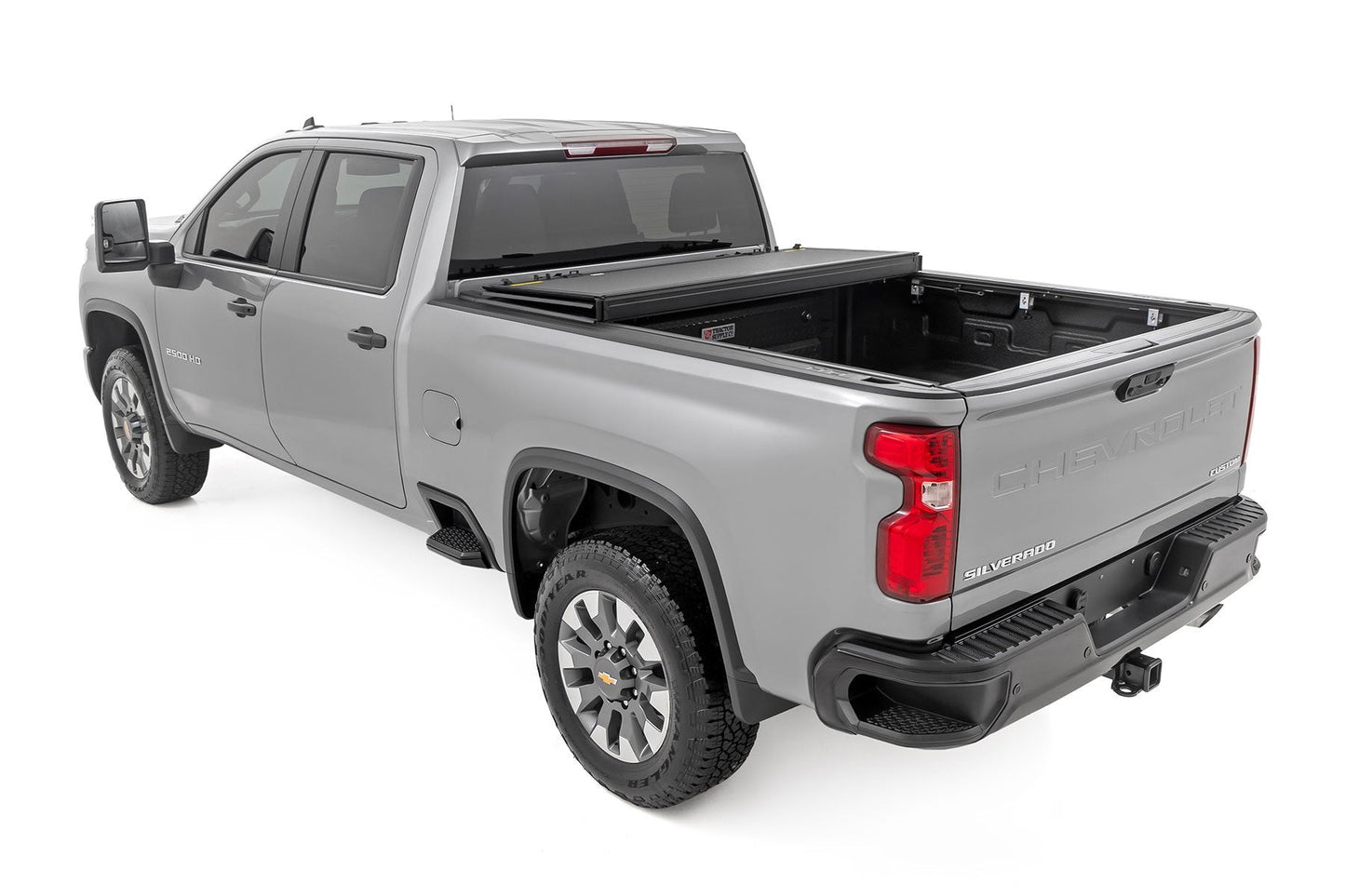 Rough Country 49120651 Hard Tri-Fold Flip Up Bed Cover | 6'9" Bed | Chevy/GMC  Silverado/Sierra 2500HD/3500HD (20-25)