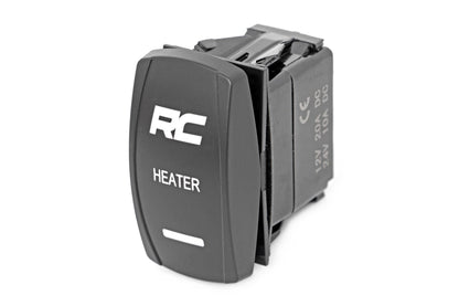 Rough Country 710HS Rocker Switch | Cab Heater | 2x1 with Logo | Blue Back Light