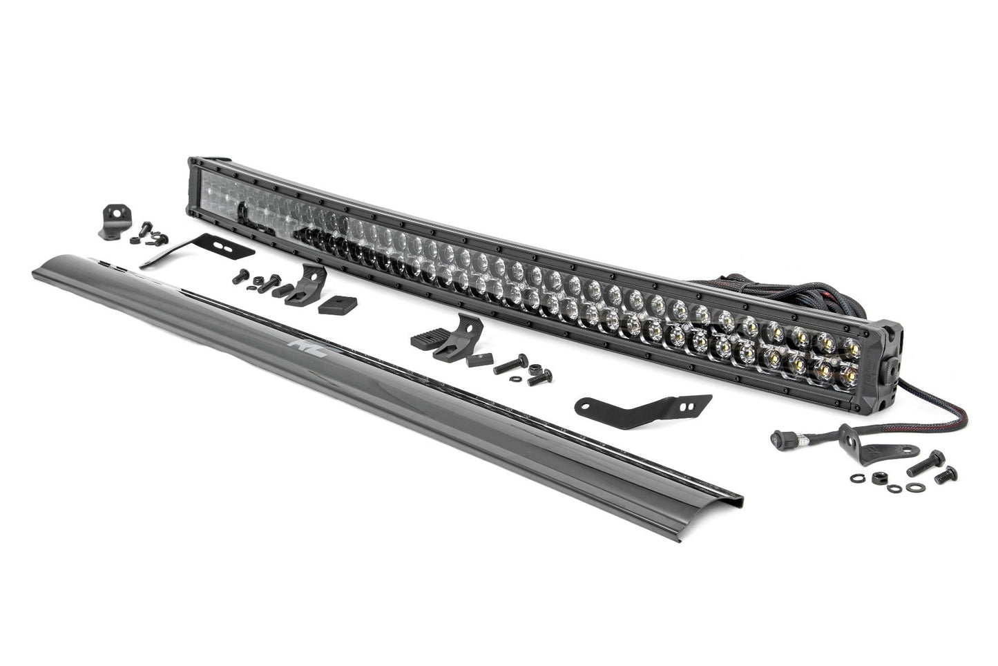 Rough Country 92037 LED Light Kit | Front Mount | 40" Black Dual Row | White DRL | Honda Talon 1000