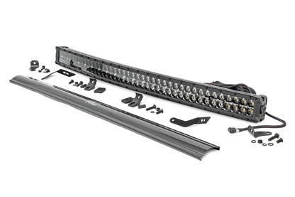 Rough Country 92037 LED Light Kit | Front Mount | 40" Black Dual Row | White DRL | Honda Talon 1000