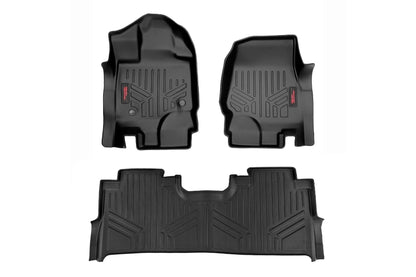 Rough Country M-51515 Floor Mats | FR & RR | FR Buckets | Ford F-150 (15-25)/F-150 Lightning (22-25)/Raptor (17-25)