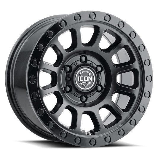 ICON Alloys 8018908055DB ICON ALLOYS HULSE DBL BLACK - 18 X 9 / 8 X 6.5 / 12MM / 5.5" BS