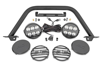 Rough Country 51113 Safari Bar | 6.5 Inch Round LED | OE Modular Steel | Ford Bronco 4WD (21-25)