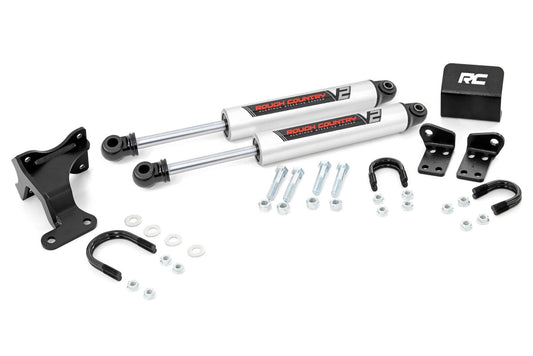 Rough Country 8734970 V2 Steering Stabilizer | Dual | 2-8 Inch Lift | Jeep Wrangler JK/Wrangler Unlimited (07-18)