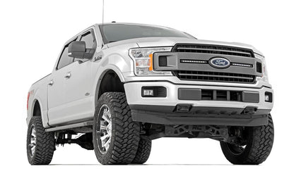 Rough Country 70808 LED Light Kit | Grille Mount | 10" Black Slimline Pair | Ford F-150 (18-20)