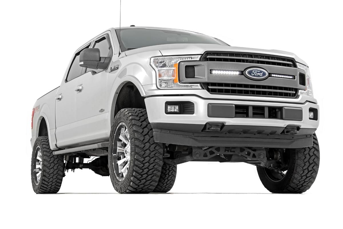 Rough Country 70410A 10 Inch Chrome Series LED Light Bar | Slim Line | Pair