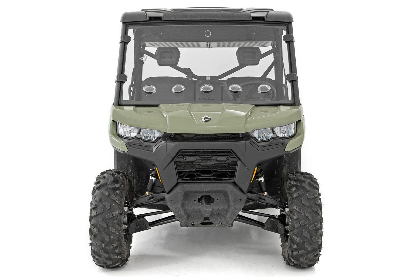 Rough Country 98262030 Vented Full Windshield | Scratch Resistant | Can-Am Defender HD 5/HD 8/HD 9/HD 10
