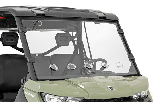 Rough Country 98262030 Vented Full Windshield | Scratch Resistant | Can-Am Defender HD 5/HD 8/HD 9/HD 10