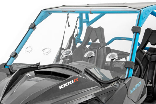 Rough Country 98231830 Vented Full Windshield | Scratch Resistant | Can-Am Maverick 1000R X