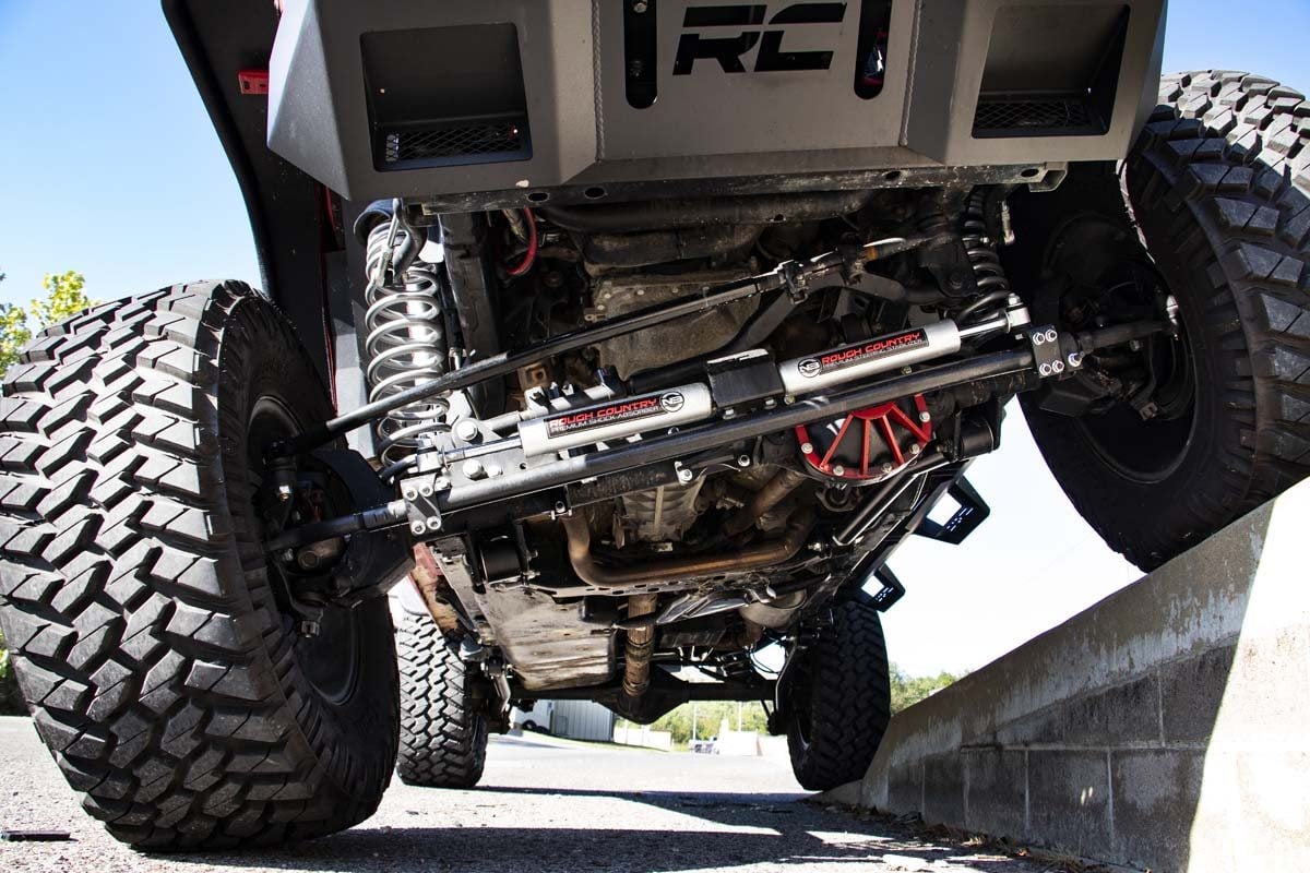 Rough Country 8734930 N3 Steering Stabilizer | Dual | 2-8 Inch Lift | Jeep Wrangler JK/Wrangler Unlimited (07-18)
