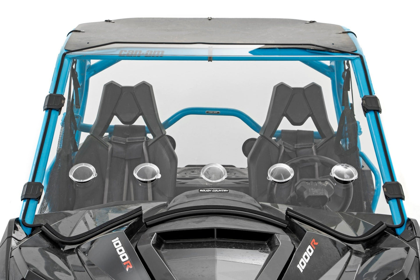 Rough Country 98231830 Vented Full Windshield | Scratch Resistant | Can-Am Maverick 1000R X