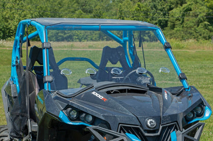 Rough Country 98231830 Vented Full Windshield | Scratch Resistant | Can-Am Maverick 1000R X