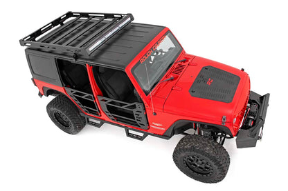 Rough Country 10615 Roof Rack | Black Series Lights | Jeep Wrangler JK/Wrangler Unlimited  (07-18)