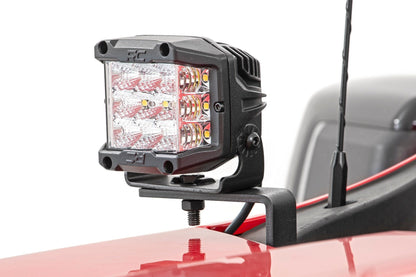 Rough Country 70841 LED Light Kit | Ditch Mount | 2" Black Pair | Spot | Chevy Silverado 1500 (19-26)