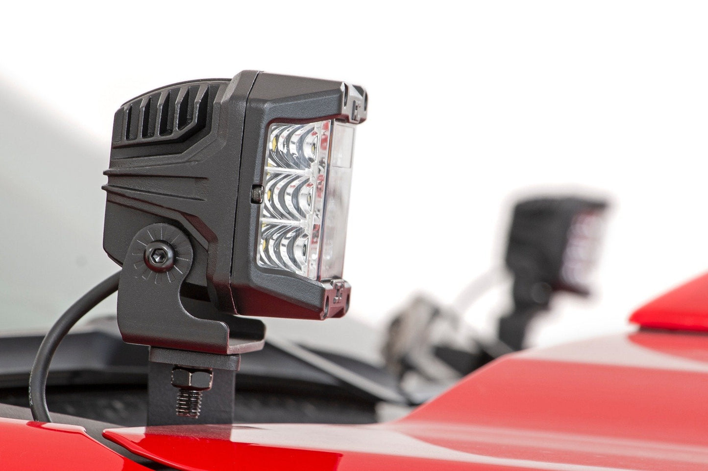 Rough Country 70842 LED Light Kit | Ditch Mount | 2" Black Pair | Flood | Chevy Silverado 1500 (19-26)
