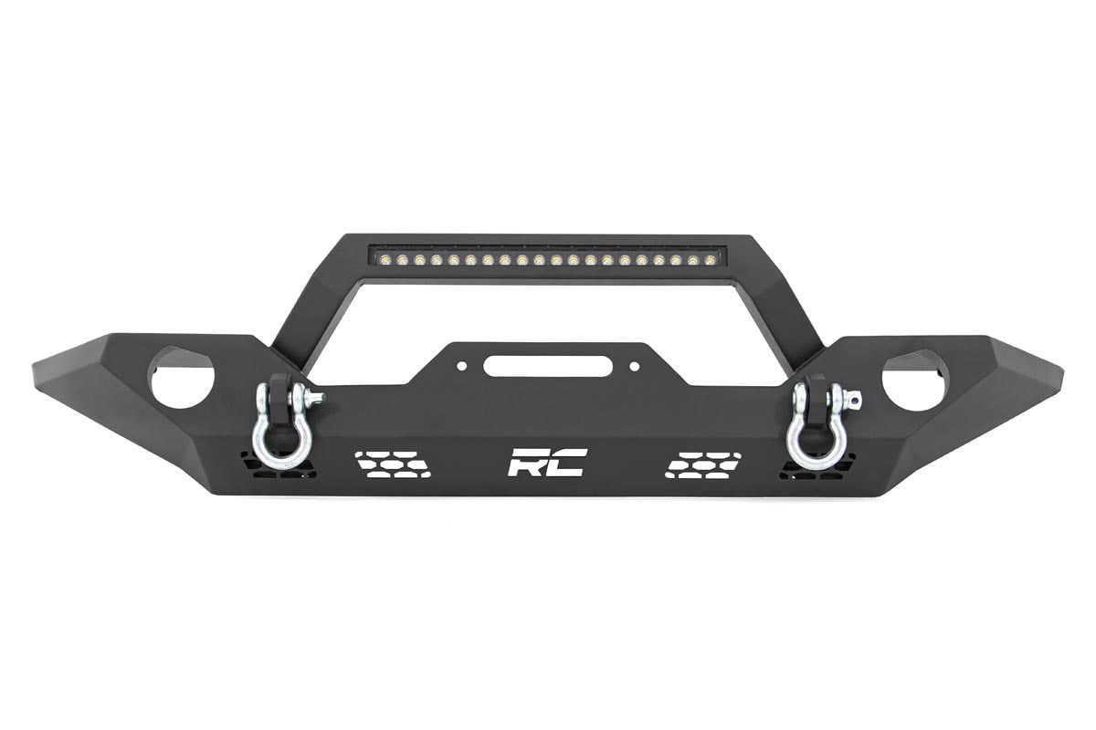 Rough Country 10596 Front Bumper | Sport | OE Fog | Jeep Gladiator JT/Wrangler JK & JL/Wrangler Unlimited 4WD