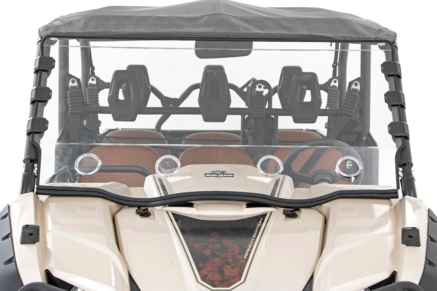 Rough Country 98242040 Vented Full Windshield | Scratch Resistant | Yamaha Viking 700