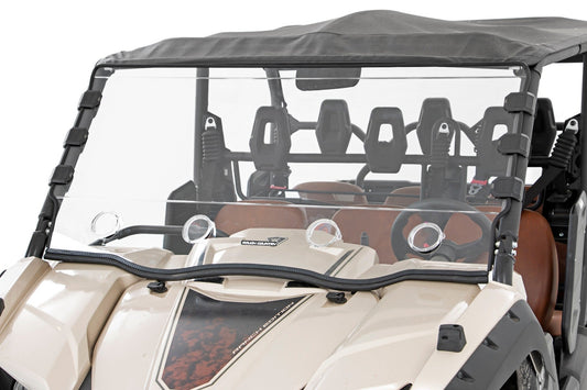 Rough Country 98242040 Vented Full Windshield | Scratch Resistant | Yamaha Viking 700