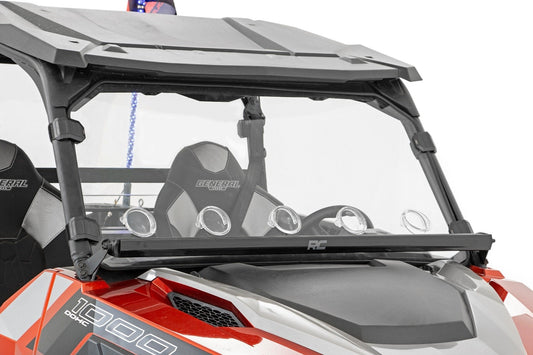 Rough Country 98262010 Vented Full Windshield | Scratch Resistant | Polaris General XP 4 1000