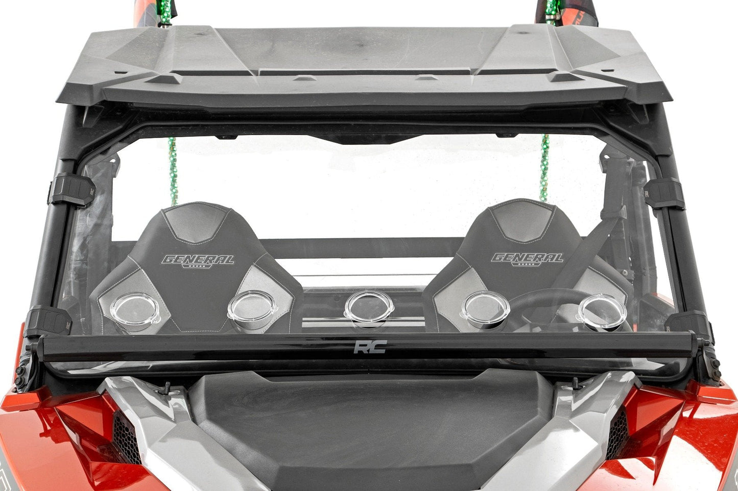 Rough Country 98262010 Vented Full Windshield | Scratch Resistant | Polaris General XP 4 1000