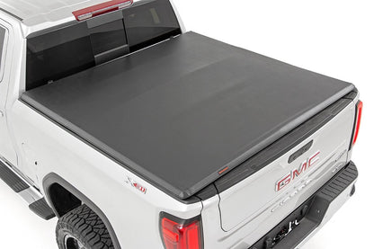 Rough Country 41308650A Soft Tri-Fold Bed Cover | 6'7" Bed | Chevy/GMC Sierra 1500 (19-26)/Silverado 1500 (19-26)