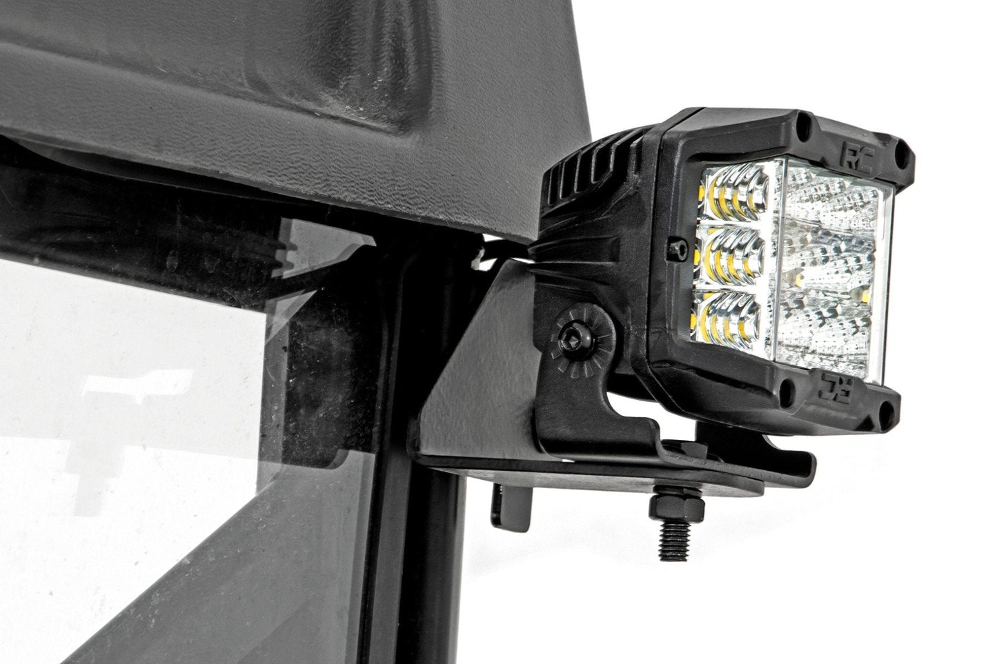 Rough Country 93144 LED Light | RR Cage Mount | 2" Chrome Pair | Wide Angle | Polaris Ranger 1000/Ranger XP 900/1000