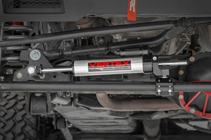 Rough Country 680900 Vertex Steering Stabilizer | Pass-Through | Jeep Wrangler JK/Wrangler Unlimited (07-18)