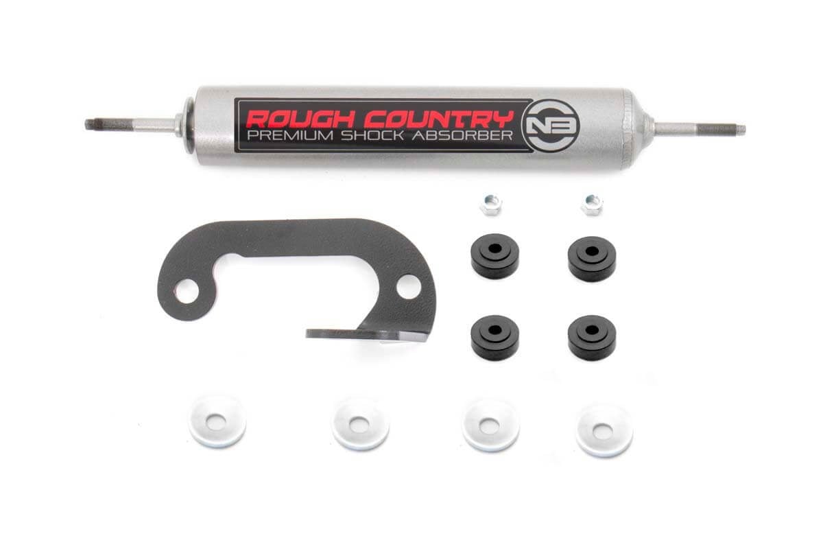 Rough Country 8731230 N3 Steering Stabilizer | 8-lug Only | 6-Inch Lift | Chevy C2500/K2500 C3500/K3500 Truck (88-00)