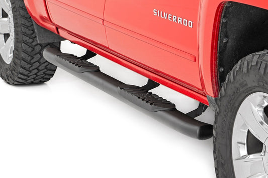 Rough Country 21001 Oval Nerf Step | Crew Cab | Chevy/GMC 1500/2500HD/3500HD (07-19 & Classic)