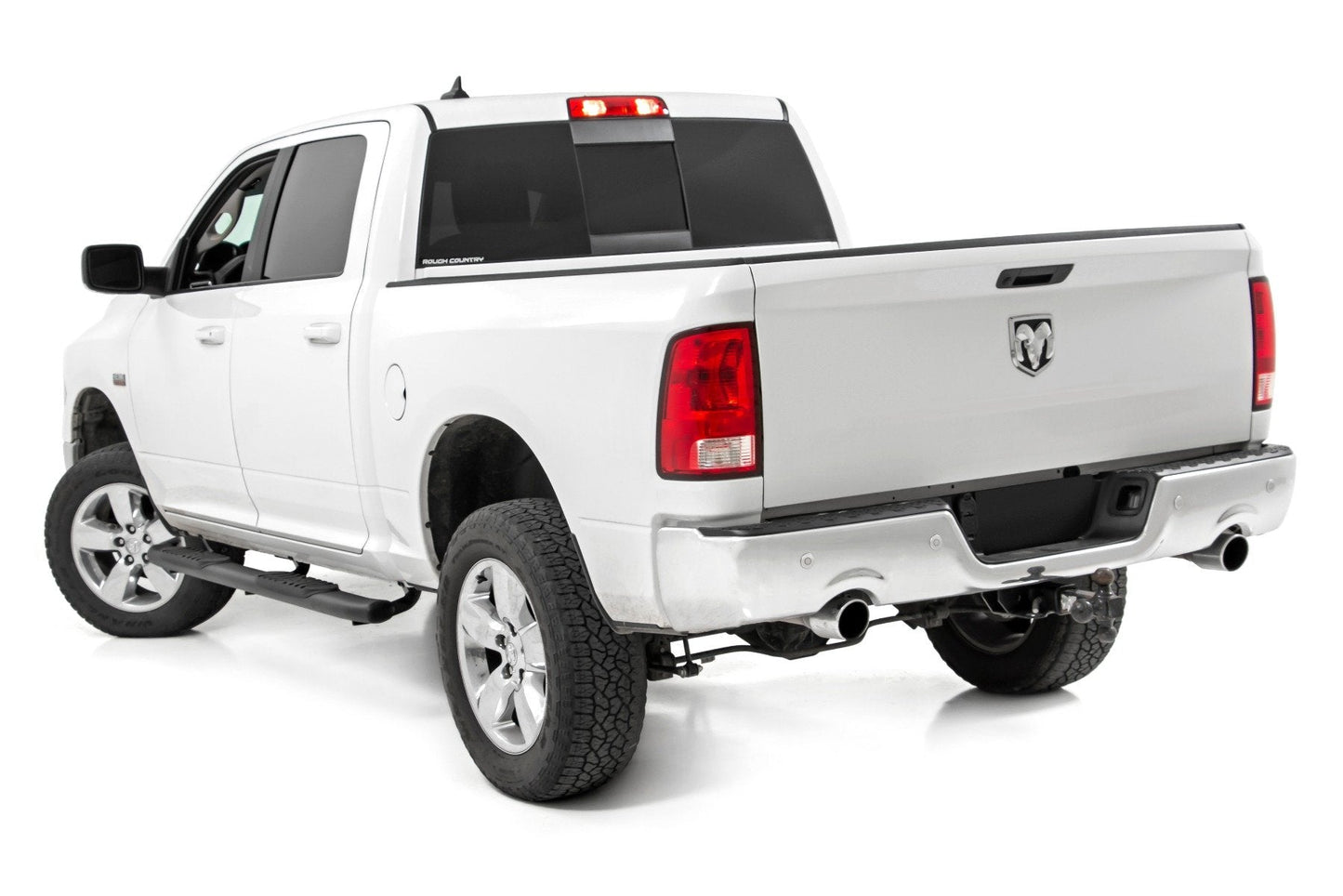 Rough Country 21003 Oval Nerf Step | Crew Cab | Black | Ram 1500/2500/3500 2WD/4WD (2010-2025 & Classic)