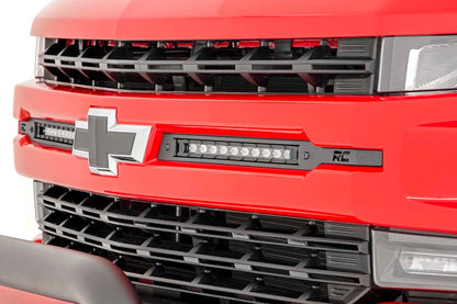 Rough Country 70818 LED Light Kit | Grille Mount | 10" Chrome Slimline Pair | Chevy Silverado 1500 (19-22)