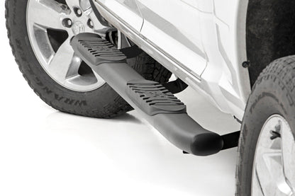 Rough Country 21003 Oval Nerf Step | Crew Cab | Black | Ram 1500/2500/3500 2WD/4WD (2010-2025 & Classic)