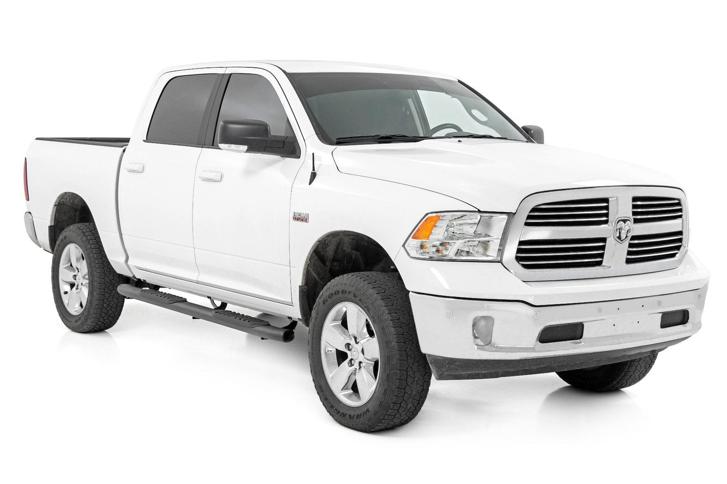 Rough Country 21003 Oval Nerf Step | Crew Cab | Black | Ram 1500/2500/3500 2WD/4WD (2010-2025 & Classic)