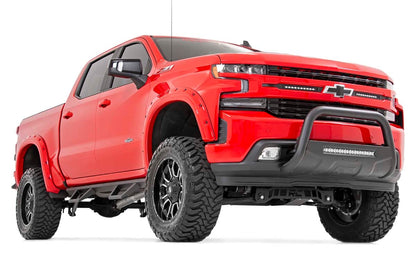 Rough Country 70818 LED Light Kit | Grille Mount | 10" Chrome Slimline Pair | Chevy Silverado 1500 (19-22)