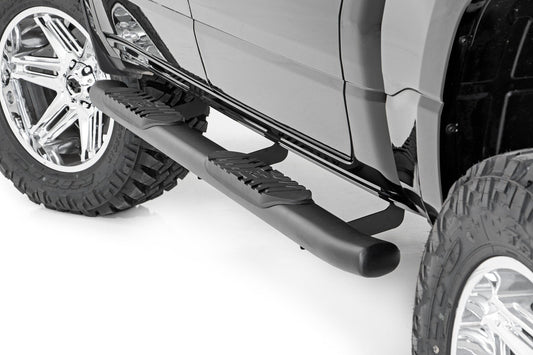Rough Country 21004 Oval Nerf Step | Crew Cab | Black | Ram 1500 (19-26)/1500 TRX (21-24)