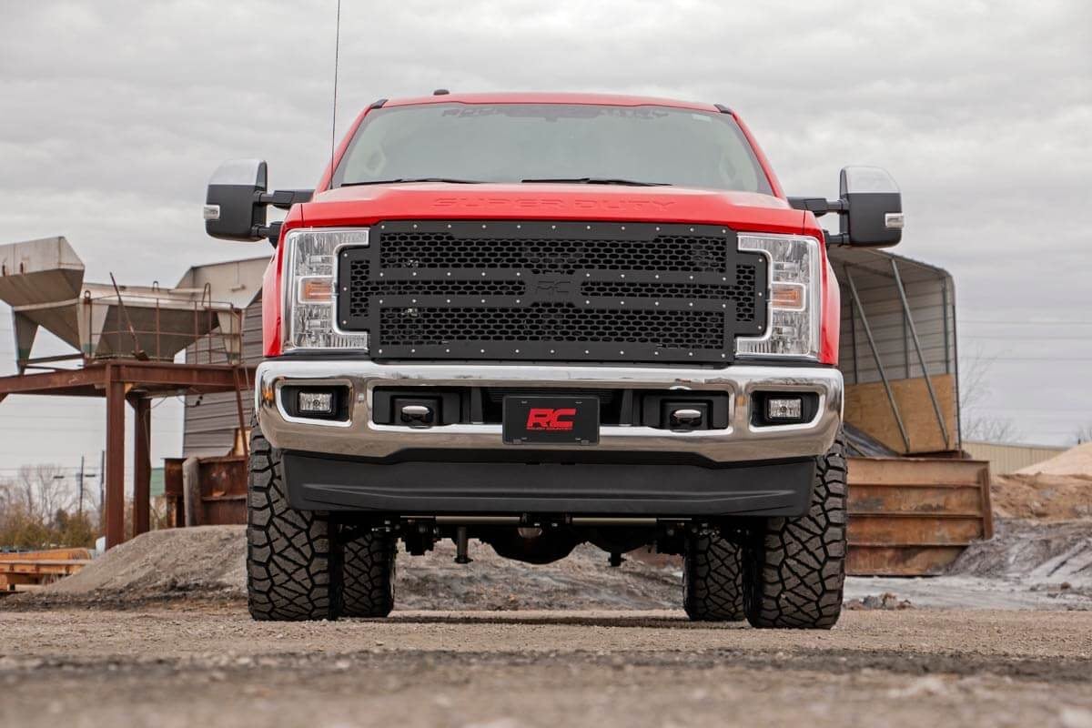 Rough Country 70213 Mesh Grille | Ford F-250/F-350 Super Duty 2WD/4WD (2017-2019)