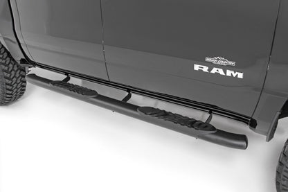 Rough Country 21004 Oval Nerf Step | Crew Cab | Black | Ram 1500 (19-26)/1500 TRX (21-24)