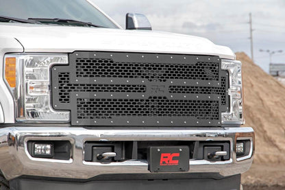 Rough Country 70213 Mesh Grille | Ford F-250/F-350 Super Duty 2WD/4WD (2017-2019)